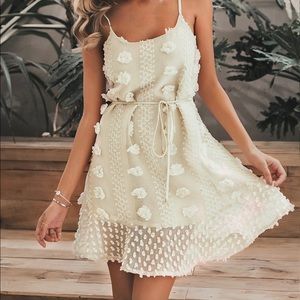Tan dot dress